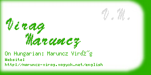 virag maruncz business card